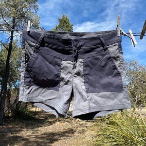 Prana Asha Two Tone Hiking Shorts Gray, Size 4